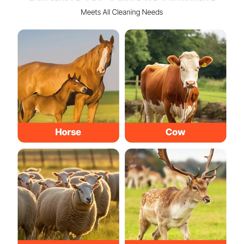 VEVOR dzīvnieku skrāpēšanās birstu komplekts, 4 gab., ar 8 skrūvēm, 43,4 × 19 cm govju un zirgu skrāpētājs muguras niezes mazināšanai, kopšanai un tīrīšanai, piemērots zirgiem, cūkām un liellopiem