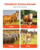 VEVOR dzīvnieku skrāpēšanās birstu komplekts, 4 gab., ar 8 skrūvēm, 43,4 × 19 cm govju un zirgu skrāpētājs muguras niezes mazināšanai, kopšanai un tīrīšanai, piemērots zirgiem, cūkām un liellopiem