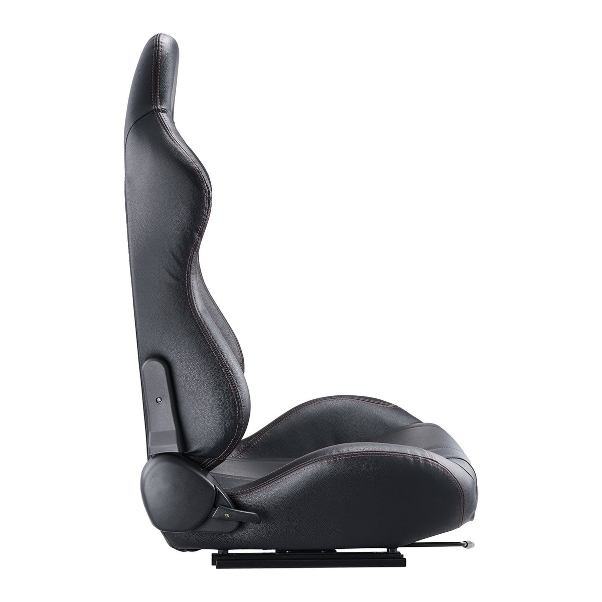 VEVOR 2-Piece Racing Seat Set, Adjustable Racing Chair with PVC Leather and Q235B Sliding Rails