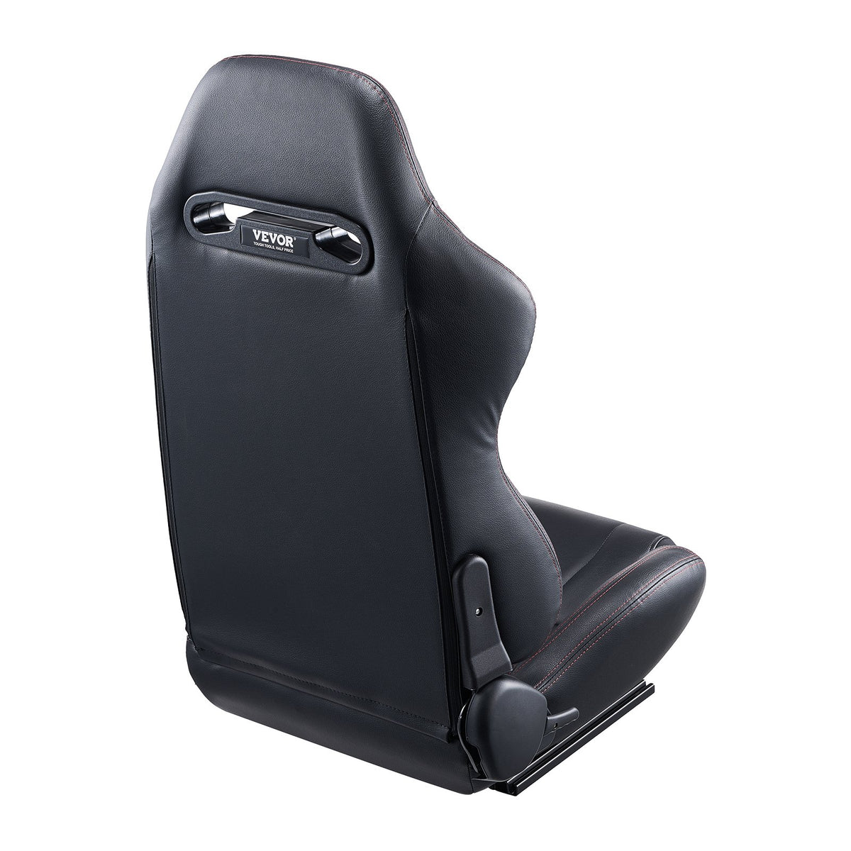 VEVOR 2-Piece Racing Seat Set, Adjustable Racing Chair with PVC Leather and Q235B Sliding Rails