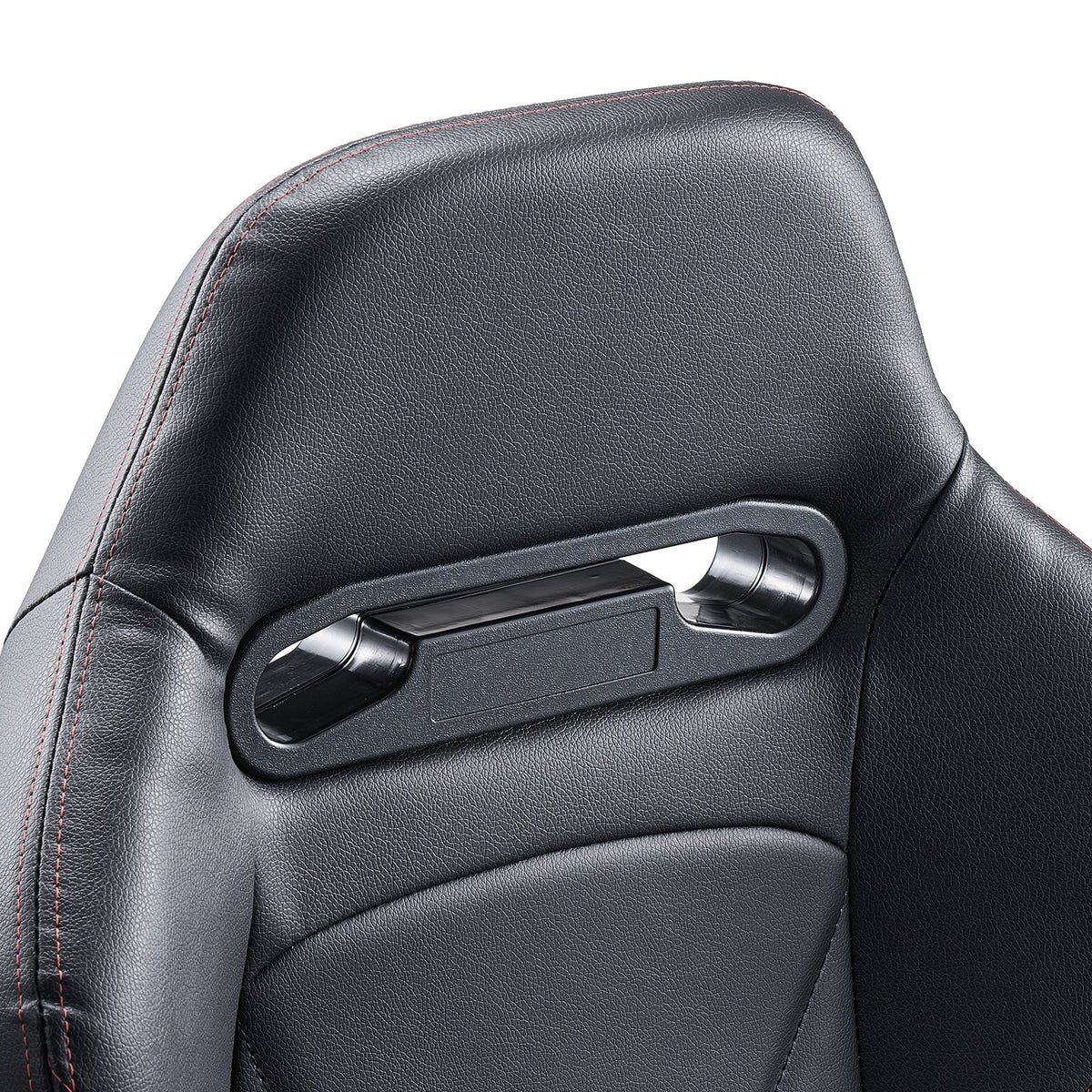 VEVOR 2-Piece Racing Seat Set, Adjustable Racing Chair with PVC Leather and Q235B Sliding Rails