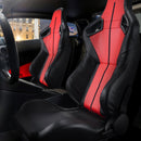 VEVOR 2 komplekti sacīkšu sēdekļu, regulējams sacīkšu krēsls ar PVC ādu un Q235B slīdēšanas sliedēm