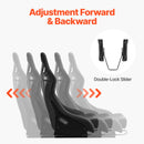 VEVOR 1 komplekts sacīkšu sēdekļu, integrēts sacīkšu krēsls ar velūra audumu un slīdēšanas mehānismu