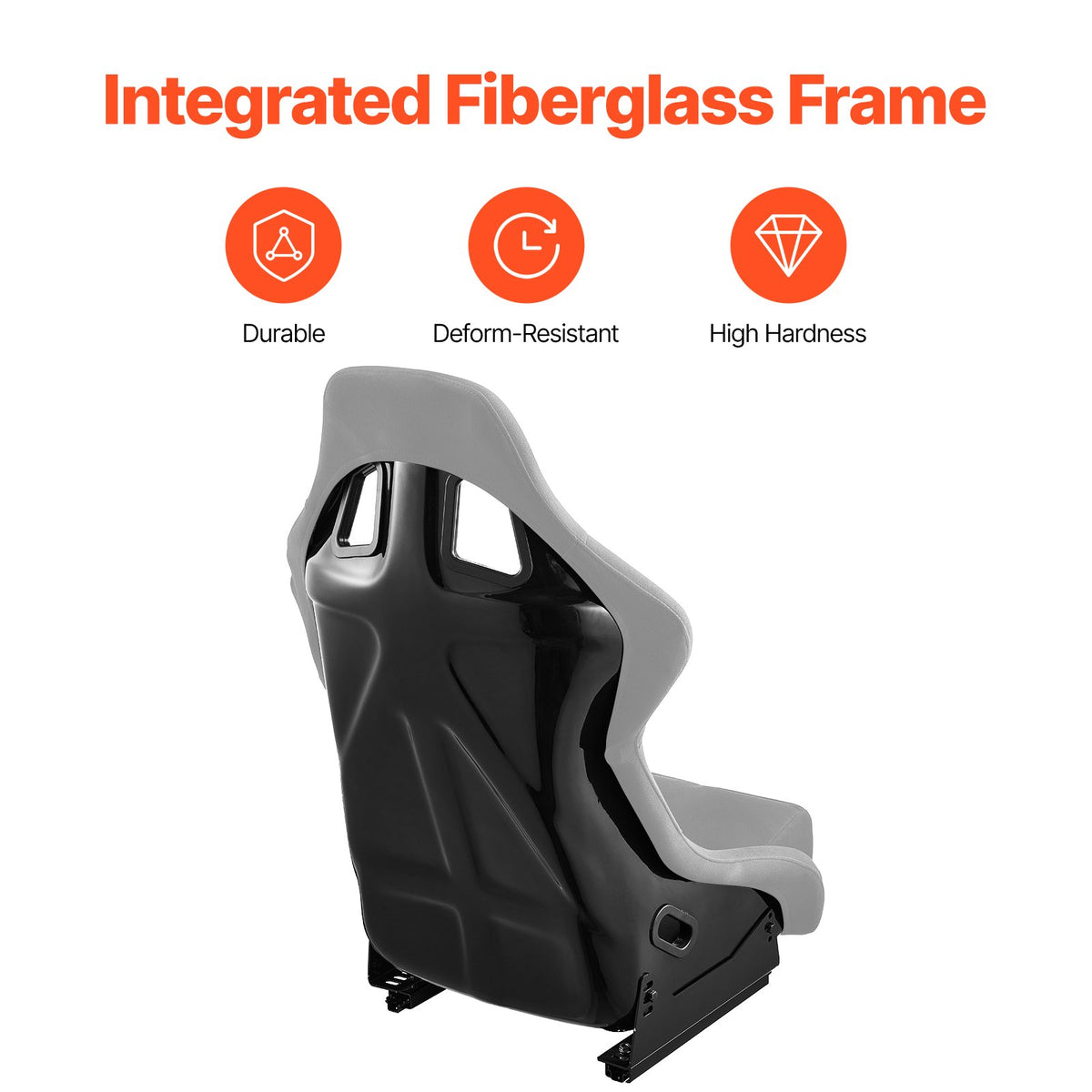 VEVOR 1 Set Racing Seat, Integrated Racing Chair with Velvet Fabric and Sliding Mechanism
