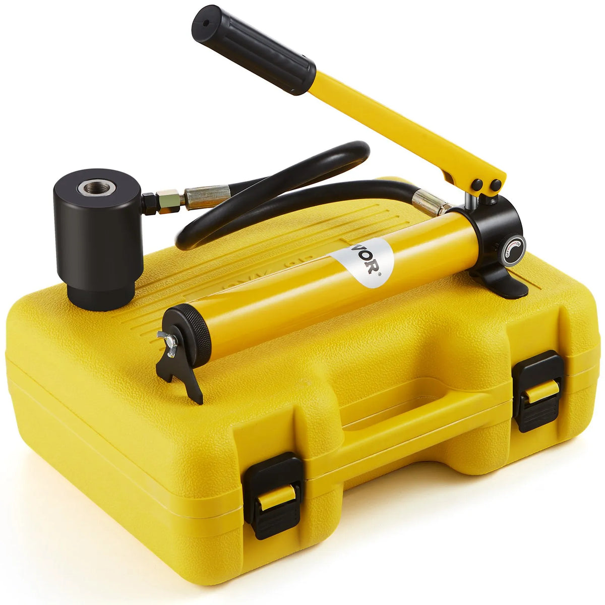 VEVOR 10 Tonne Hydraulic Hole Punch Kit, Hole Cutters 12.7–50.8 mm, 6 Piece Set, Metal Sheet Tools, Suitable for Aluminium, Brass, Stainless Steel, Fibreglass and Plastic