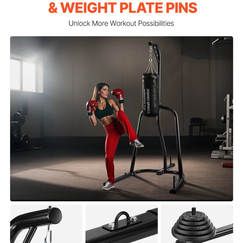 Izturīgs boksa maisa statīvs – tērauda konstrukcija fitnesa treniņiem sporta zālē