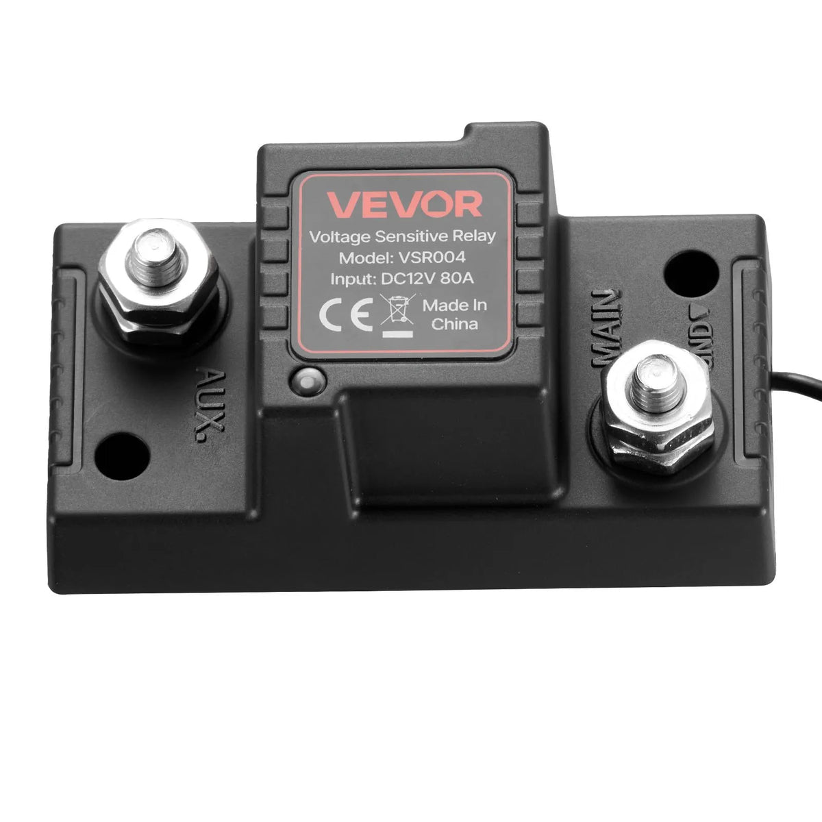 VEVOR divu akumulatoru izolatora komplekts, 12 V, 80 A, manuāls un automātisks VSR sprieguma jutīgs relejs ar voltmetru un LCD ekrānu, viedais akumulatoru izolators svina-skābes akumulatoriem, piemērots UTV un ATV transportlīdzekļiem