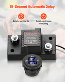 VEVOR divu akumulatoru izolatora komplekts, 12 V, 80 A, manuāls un automātisks VSR sprieguma jutīgs relejs ar voltmetru un LCD ekrānu, viedais akumulatoru izolators svina-skābes akumulatoriem, piemērots UTV un ATV transportlīdzekļiem