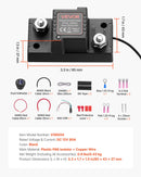 VEVOR divu akumulatoru izolatora komplekts, 12 V, 80 A, manuāls un automātisks VSR sprieguma jutīgs relejs ar voltmetru un LCD ekrānu, viedais akumulatoru izolators svina-skābes akumulatoriem, piemērots UTV un ATV transportlīdzekļiem