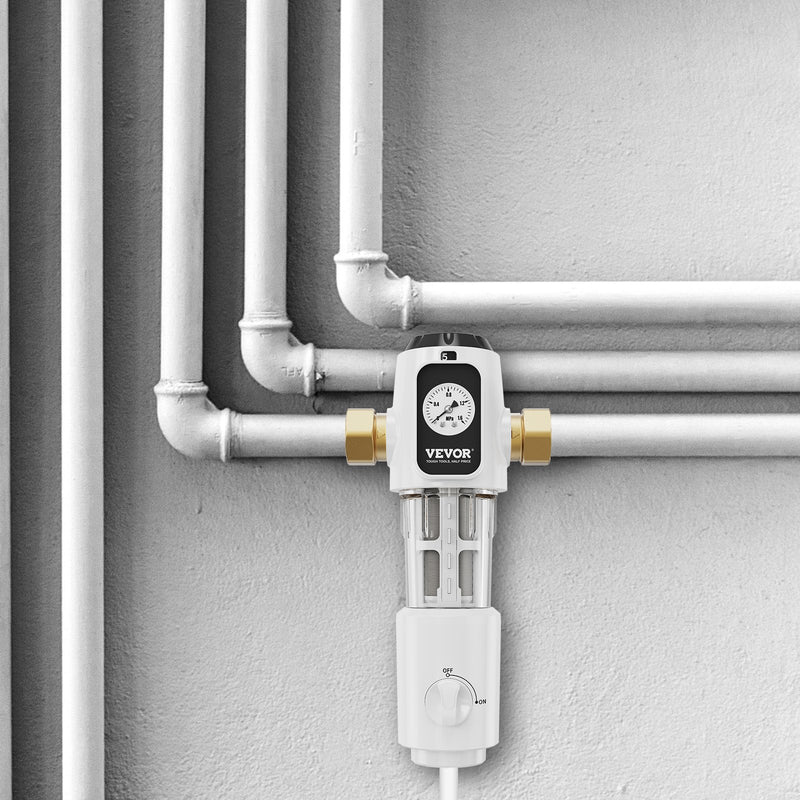 VEVOR Pašattīrošs mehāniskais ūdens priekšfiltrs, 40 mikroni, visa mājas nogulšņu filtrs, augsta plūsmas ātrums