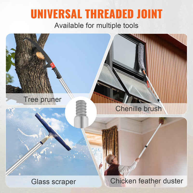 VEVOR Manuālais pagarināmais zaru zāģis, 1,5-6 m koku apgriešanai ar alumīnija rokturi un šenila suku