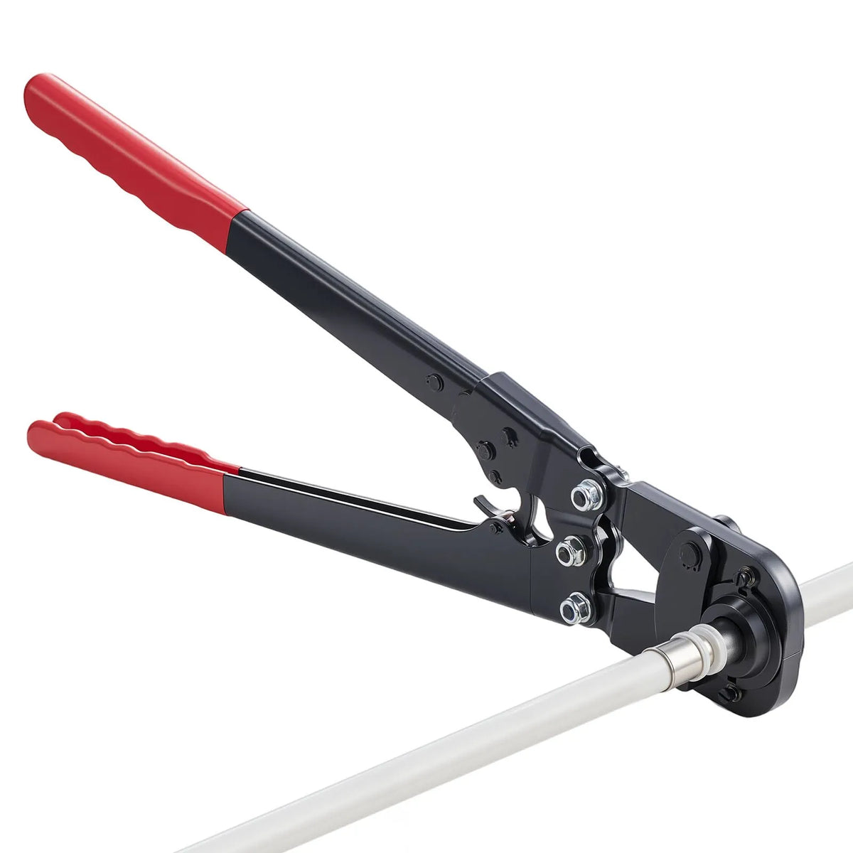 VEVOR Pipe Pressing Tool Kit for PEX and Aluminium-Plastic Pipes with TH12, TH16, TH20, TH26, TH32 Clamps, Flexible Handle, Compact Single-Port Presser with Storage Case for Pipe Repair and Installation