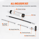 VEVOR Smērvielas pistole ar rokturi, 240 bar, 120 ml ietilpība, profesionāla pastiprinātas konstrukcijas, ar 295 mm elastīgo šļūteni, 2 melnām plakaniem savienotājiem, 1 pastiprinātu uzgali un 2 stingrām metāla caurulēm