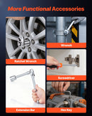 VEVOR 314 daļu mehāniķa instrumentu komplekts ar metriskajām uzgriežņu galvām, kombinētajām un sprūdrata atslēgām, sešstūra atslēgām, skrūvgriežu uzgaļiem un piederumiem, ar uzglabāšanas koferi auto un mājas remontam