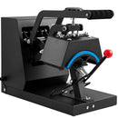 VEVOR 4-in-1 cepuru termoprese, 15 x 7,5 cm klapējama sublimācijas prese, LCD digitālais taimeris un temperatūras kontrole, 4 izliekta dizaina sildīšanas elementi (15 x 7,5 cm / 17 x 6,8 cm / 17 x 6,8 cm / 20,5 x 9 cm)