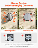 VEVOR 30,5 cm sienas izplūdes ventilators 2 647 m³/h ar ātruma regulēšanu, 70 W, augstas jaudas ventilācija darbnīcai, garāžai, bēniņiem, pagrabam, virtuvei un vistu kūtij