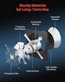 VEVOR 30,5 cm sienas izplūdes ventilators 2 647 m³/h ar ātruma regulēšanu, 70 W, augstas jaudas ventilācija darbnīcai, garāžai, bēniņiem, pagrabam, virtuvei un vistu kūtij