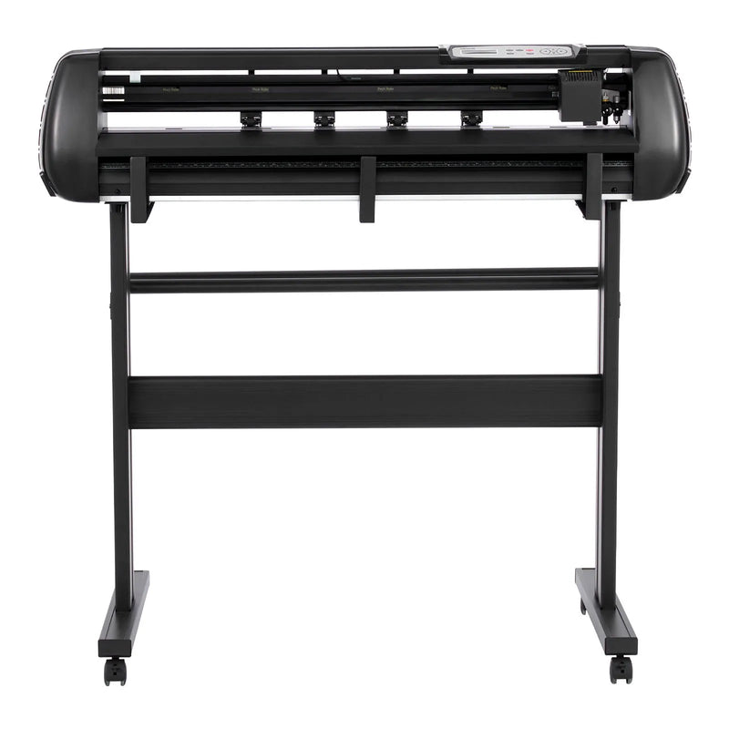 VEVOR vinila griešanas ploteris, 870 mm maks. padeves platums, dubultie asmeņi, regulējams spēks un ātrums, LED displejs, vinila plotera griezēja komplekts ar uzlīmju loksnēm, pārneses plēvi un SignMaster programmatūru