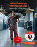 30 L eļļas noteces tvertne ar regulējamu piltuves augstumu, pārvietojama ar riteņiem, tērauda konstrukcija, sarkana