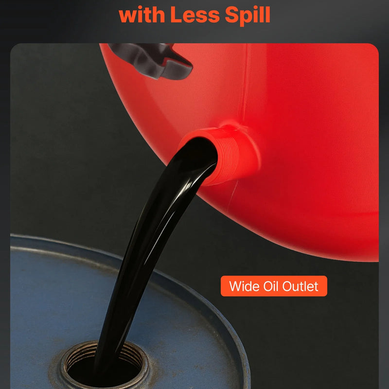 30 L eļļas noteces tvertne ar regulējamu piltuves augstumu, pārvietojama ar riteņiem, tērauda konstrukcija, sarkana