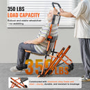 VEVOR manuālais evakuācijas krēsls, 159 kg ietilpība, salokāms, 4 riteņi, pārnēsājams pārvietošanai pa kāpnēm, piemērots senioriem un cilvēkiem ar kustību traucējumiem