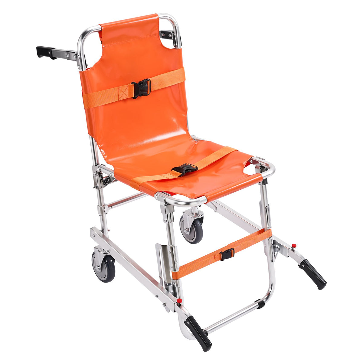 VEVOR Aluminium Evacuation Chair, 159 kg Capacity, Foldable, 2 Wheels, Portable Stair Lift Chair, Suitable for Seniors and People with Mobility Impairments