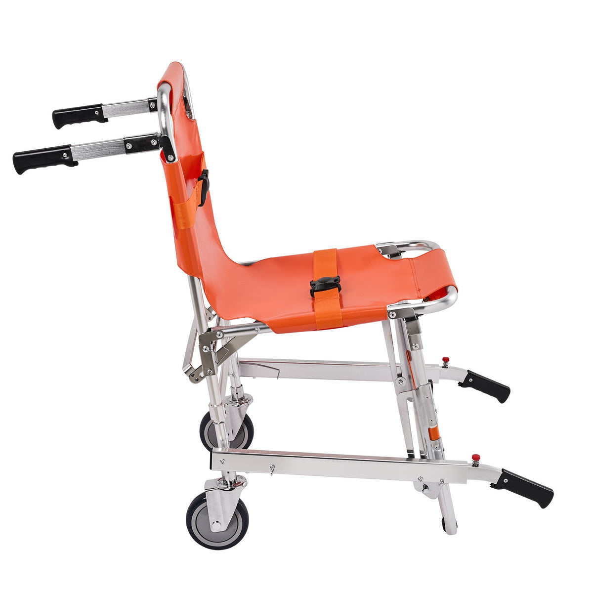 VEVOR Aluminium Evacuation Chair, 159 kg Capacity, Foldable, 2 Wheels, Portable Stair Lift Chair, Suitable for Seniors and People with Mobility Impairments