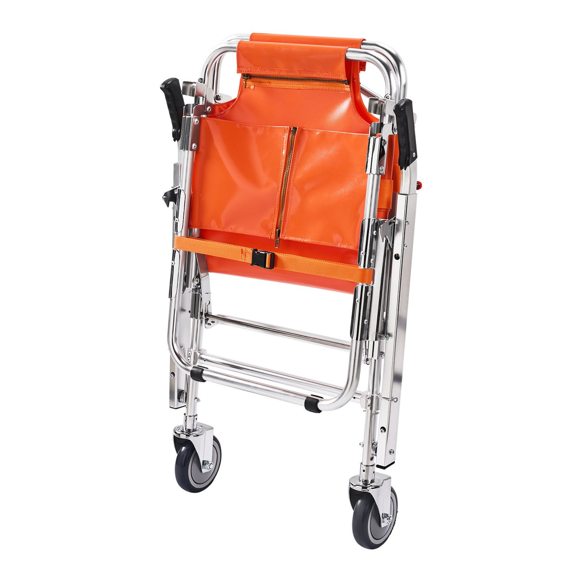 VEVOR Aluminium Evacuation Chair, 159 kg Capacity, Foldable, 2 Wheels, Portable Stair Lift Chair, Suitable for Seniors and People with Mobility Impairments