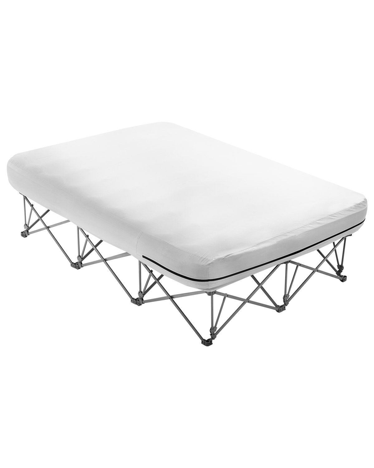 VEVOR Inflatable Air Mattress with Frame and Pump, 2-Person, Camping, Up to 272 kg Load Capacity