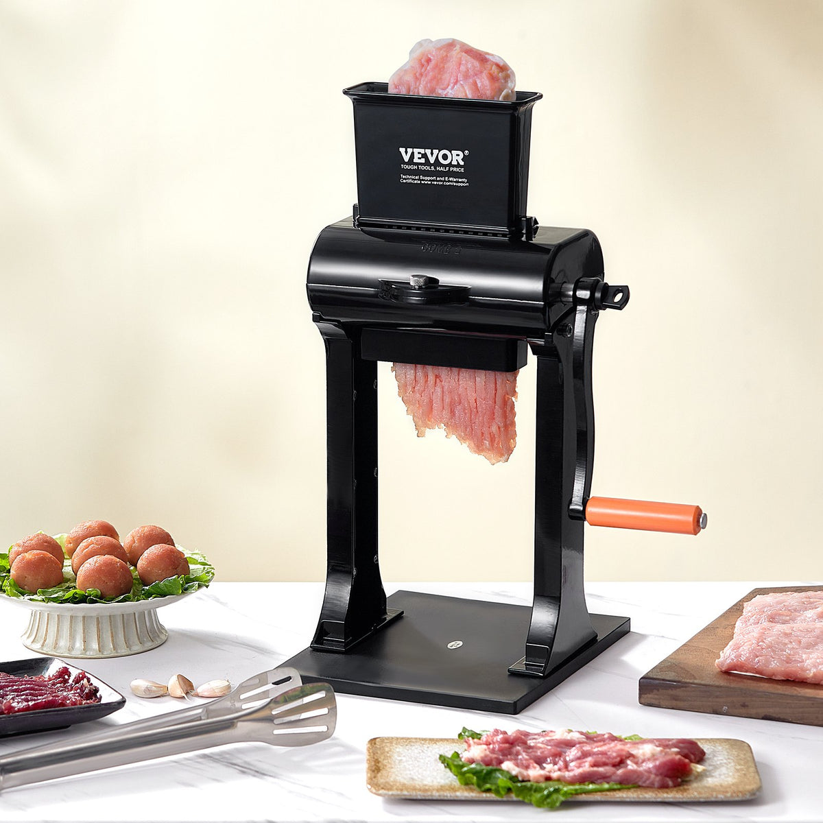 VEVOR Manual Meat Tenderiser, Stainless Steel, 14.7 cm Feed Opening