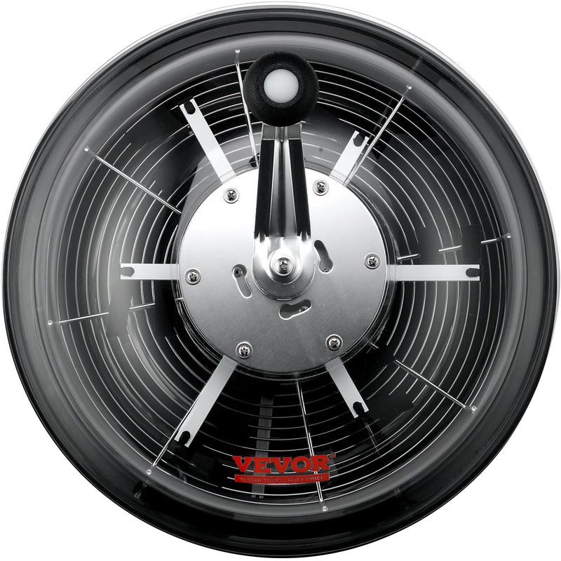 VEVOR 48,3 cm manuāls zaļumu griezējs ar caurspīdīgu vāku,  ar nerūsējošā  tērauda asmeņiem, komplektā salokāms augu žāvēšanas plaukts un rokas šķēres