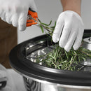 VEVOR 48,3 cm manuāls zaļumu griezējs ar caurspīdīgu vāku,  ar nerūsējošā  tērauda asmeņiem, komplektā salokāms augu žāvēšanas plaukts un rokas šķēres