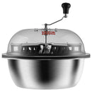 VEVOR 48,3 cm manuāls zaļumu griezējs ar caurspīdīgu vāku,  ar nerūsējošā  tērauda asmeņiem, komplektā salokāms augu žāvēšanas plaukts un rokas šķēres