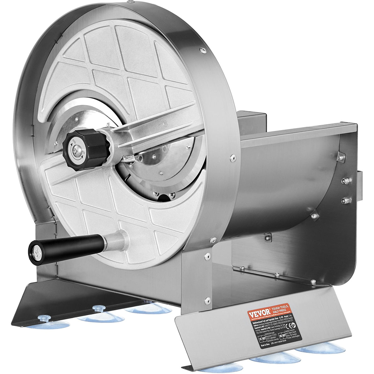 VEVOR Manual Vegetable Slicer 0–12 mm with 2 Spare Blades, Stainless Steel
