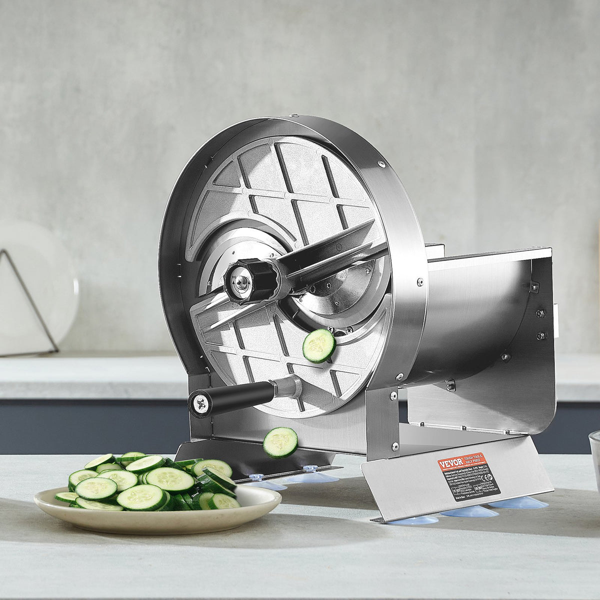 VEVOR Manual Vegetable Slicer 0–12 mm with 2 Spare Blades, Stainless Steel