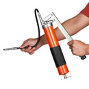 VEVOR smērviela pistole, 10 000 PSI augstspiediena, izturīgs smērvielas pistoles komplekts ar pistoles tipa rokturi, 0,4 l ietilpība, komplektā 46 cm elastīgā šļūtene, 1 stingra pagarinājuma caurule un 1 smailais uzgalis automobiļu un jūras tehnikai