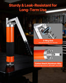 VEVOR smērviela pistole, 10 000 PSI augstspiediena, izturīgs smērvielas pistoles komplekts ar pistoles tipa rokturi, 0,4 l ietilpība, komplektā 46 cm elastīgā šļūtene, 1 stingra pagarinājuma caurule un 1 smailais uzgalis automobiļu un jūras tehnikai