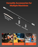 VEVOR smērviela pistole, 10 000 PSI augstspiediena, izturīgs smērvielas pistoles komplekts ar pistoles tipa rokturi, 0,4 l ietilpība, komplektā 46 cm elastīgā šļūtene, 1 stingra pagarinājuma caurule un 1 smailais uzgalis automobiļu un jūras tehnikai