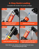 VEVOR smērviela pistole, 10 000 PSI augstspiediena, izturīgs smērvielas pistoles komplekts ar pistoles tipa rokturi, 0,4 l ietilpība, komplektā 46 cm elastīgā šļūtene, 1 stingra pagarinājuma caurule un 1 smailais uzgalis automobiļu un jūras tehnikai