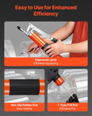 VEVOR smērviela pistole, 10 000 PSI augstspiediena, izturīgs smērvielas pistoles komplekts ar pistoles tipa rokturi, 0,4 l ietilpība, komplektā 46 cm elastīgā šļūtene, 1 stingra pagarinājuma caurule un 1 smailais uzgalis automobiļu un jūras tehnikai