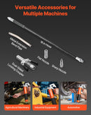 VEVOR smērvielas pistole, 8 000 PSI (≈552 bar), pistoles tipa smērvielas pistoles komplekts ar 0,4 l ietilpību, komplektā 46 cm elastīgā šļūtene, divroku smērzsavienojuma skava, stingra pagarinājuma caurule un smailais uzgalis automobiļu un jūras tehnikai