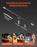 VEVOR smērvielas pistole, 8 000 PSI (≈552 bar) augstspiediena, izturīgs pistoles tipa smērvielas pistoles komplekts ar 0,4 l ietilpību, komplektā 46 cm elastīgā šļūtene, 1 stingra pagarinājuma caurule un 1 smailais uzgalis automobiļu un jūras tehnikai