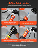 VEVOR smērvielas pistole, 8 000 PSI (≈552 bar) augstspiediena, izturīgs pistoles tipa smērvielas pistoles komplekts ar 0,4 l ietilpību, komplektā 46 cm elastīgā šļūtene, 1 stingra pagarinājuma caurule un 1 smailais uzgalis automobiļu un jūras tehnikai