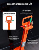 VEVOR pneimatiskais domkrats, 3 t trīskāršs gaisa spilvenu domkrats ar atbalsta stieni, pacelšanas augstums līdz 470 mm ar paaugstinātu kolonnu un regulējamu rokturi, 1–6 s ātra pneimatiskā pacelšana automobiļu, apvidus auto un pikapu remontam