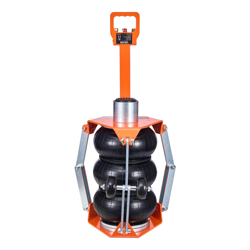 VEVOR pneimatiskais domkrats, 3 t trīskāršs gaisa spilvenu domkrats ar atbalsta stieni, pacelšanas augstums līdz 470 mm ar paaugstinātu kolonnu un regulējamu rokturi, 1–6 s ātra pneimatiskā pacelšana automobiļu, apvidus auto un pikapu remontam