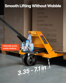 Rokas palešu rati, 2,5 t kravnesība, ar 122 × 68,6 cm dakšām materiālu pārvietošanai, dakšu pacelšanas augstuma diapazons 85-180 mm, piemēroti noliktavām, lielveikaliem un ražošanai