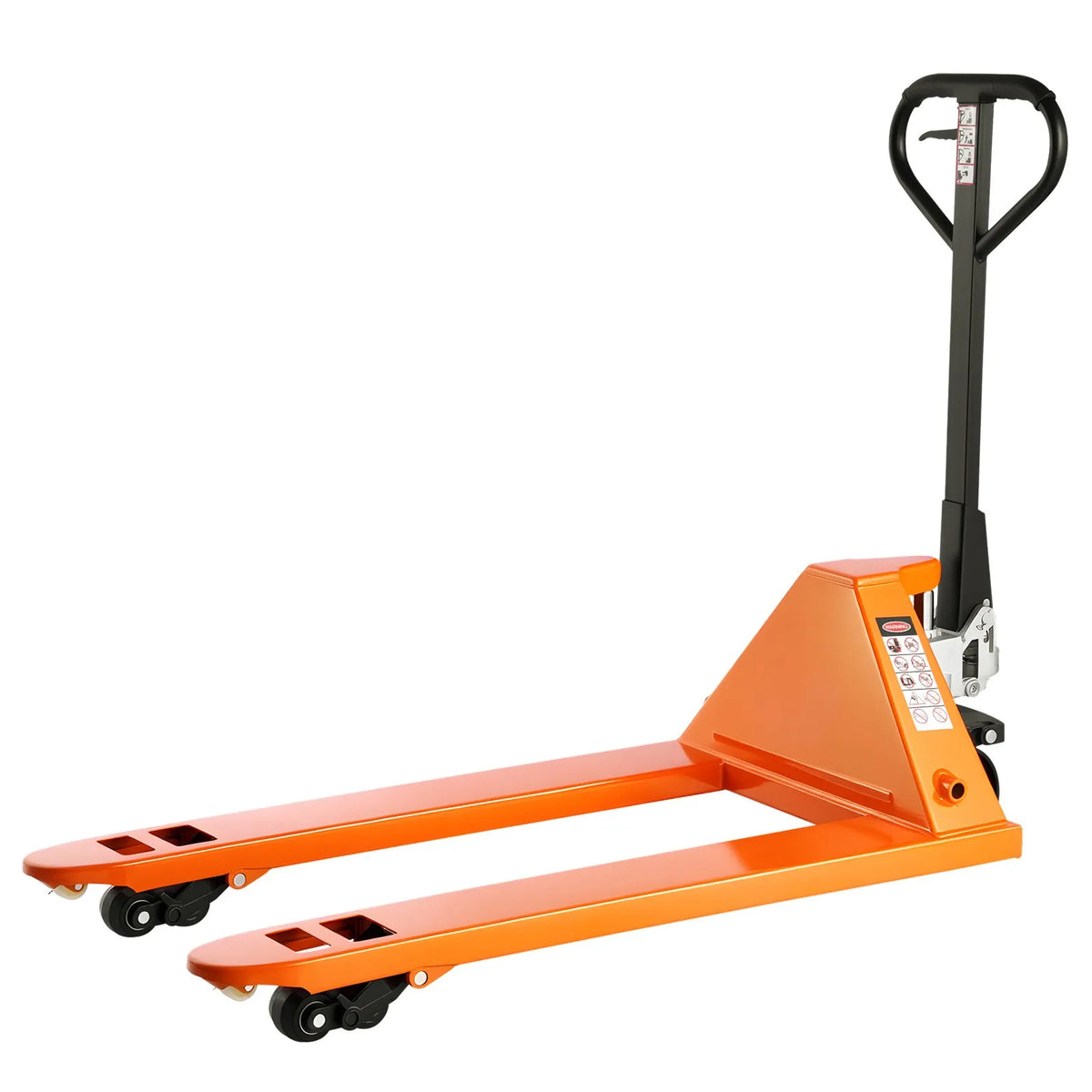 Hand pallet truck, 3 t load capacity, with 122 × 68.6 cm forks for material handling, fork lifting height range 85–180 mm, suitable for warehouses, supermarkets and manufacturing
