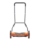 VEVOR manuālais stumjamais ruļļa zāles pļāvējs 45 cm, 5 asmeņi, bez motora, regulējams pļaušanas augstums 35–62 mm, zāles pļāvējs ar zāles savākšanas maisu zālieniem, piebraucamajiem ceļiem un pagalmiem - ZEMLETES.LV
