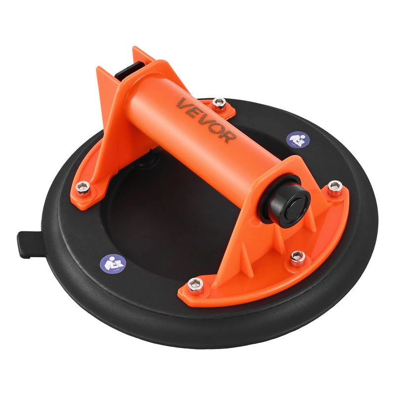 VEVOR vakuuma piesūcekņa pacēlājs, 203 mm, ar ABS rokturi, maksimālā pacelšanas kapacitāte 180 kg, piemērots flīzēm, granītam, ģipškartonam un logiem, komplektā pārvadāšanas soma (1 gab.)