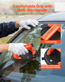 VEVOR vakuuma piesūcekņa pacēlājs, 203 mm, ar ABS rokturi, maksimālā pacelšanas kapacitāte 180 kg, piemērots flīzēm, granītam, ģipškartonam un logiem, komplektā pārvadāšanas soma (1 gab.)